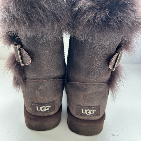 UGG Brown Fur-Lined Boots - Picture 3 of 5